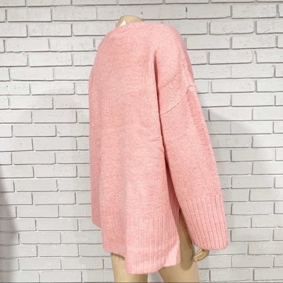 Topshop Pink Supersoft Deep Hem Crewneck Sweater - Picture 8 of 12